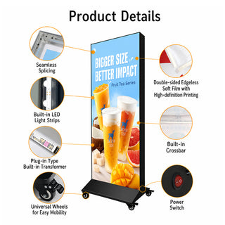 SPINX Floor Standing Double-Sided Fabric Light Box